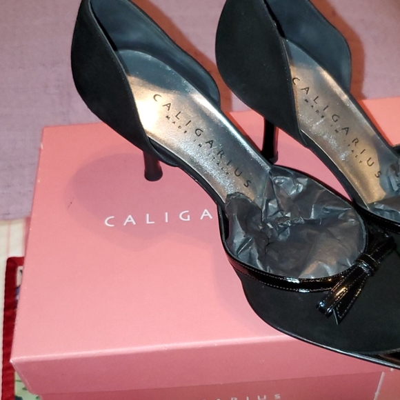 Calvin Klein Women 🥿 Caligarius black pointy toe pumps